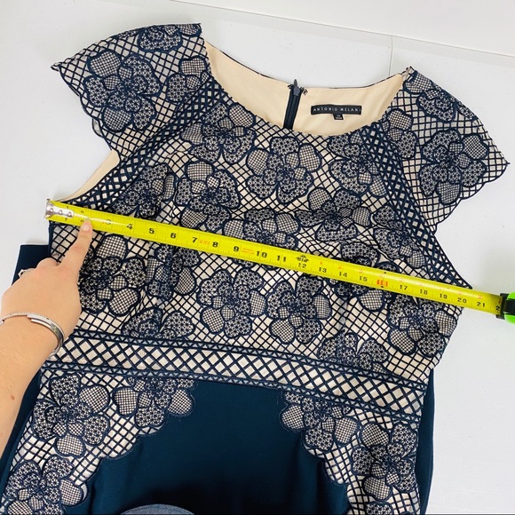 Antonio Melani  Lace Cap Sleeve Midi Dress - Picture 8 of 8